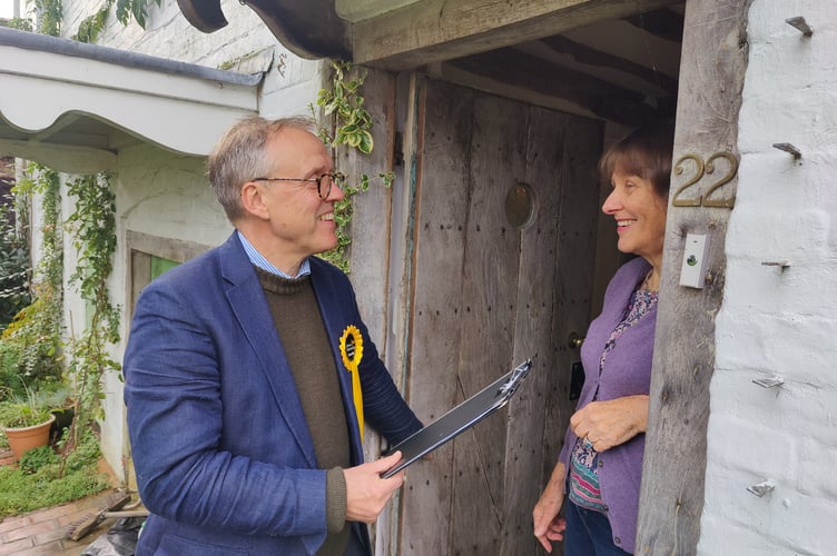 Dominic Martin Lib Dems campaigning