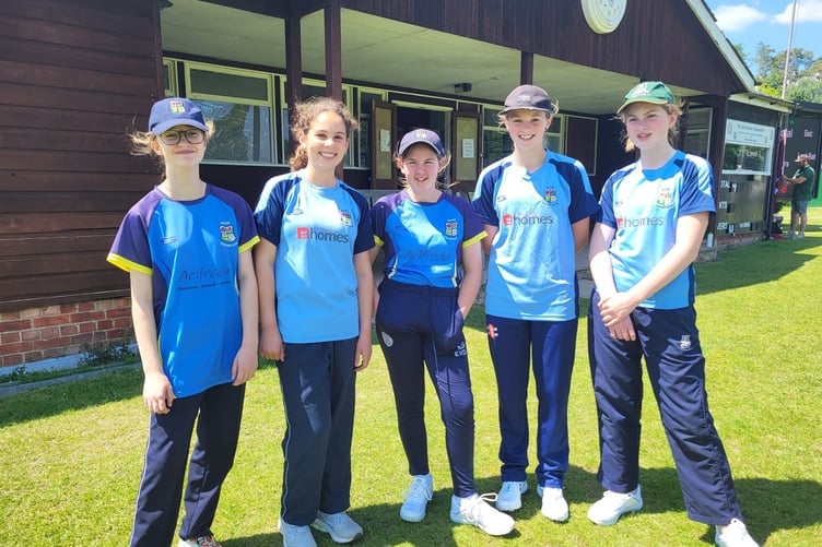 Five under-13 girls played for Alton Ladies on Sunday