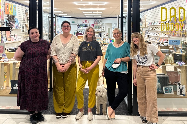 Farnham's Kelly Attfield (centre) has opened her My New Fave Collective store in Guildford