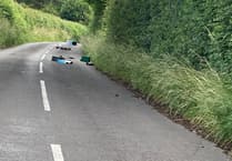 VIDEO: Fly-tippers leave trail of rubbish along busy Clanfield lane
