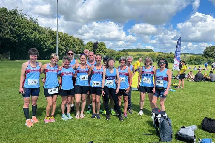 Farnham Runners before the Alresford 10km