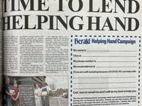Offering a helping hand as lockdown begins