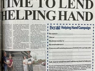 Offering a helping hand as lockdown begins