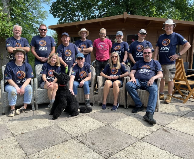Volunteers from energy firm transform charity space in Liss