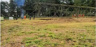 Timber! Transmission over as tower comes down