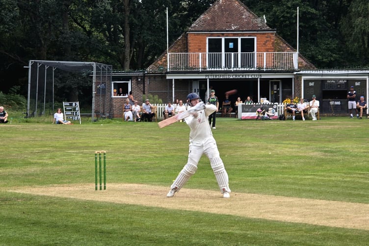 Petersfield second-team captain Steve Gibson in action
