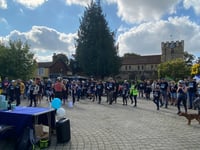 Petersfield turns blue as people take part in March for Men with Kev