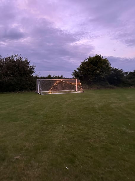 Peel Park football goal fire Clanfield