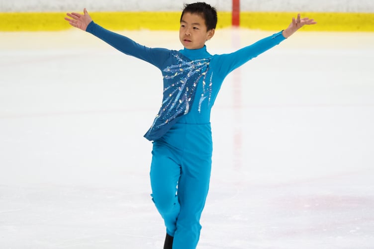 Sebastian Poon impressed at the British Ice Skating Open