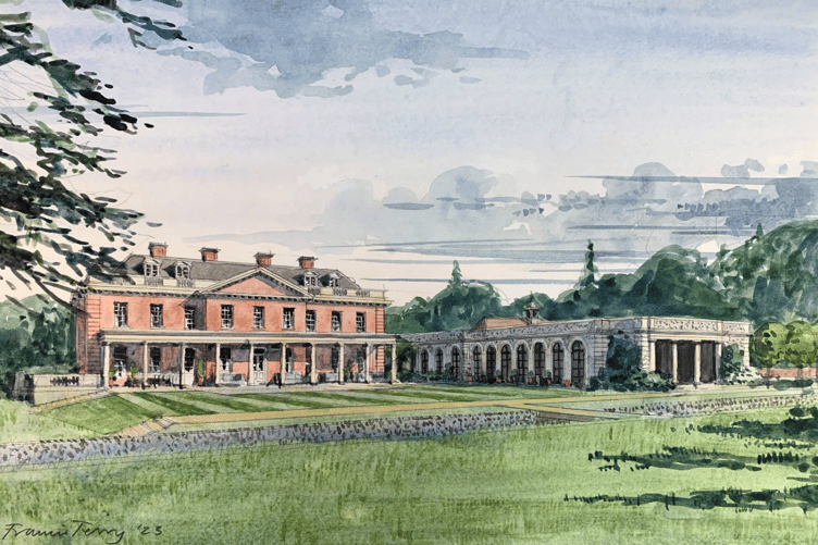 How the new house and its associated landscape might look