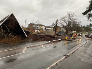 Trees downed and power lost as Storm Darragh leaves its mark