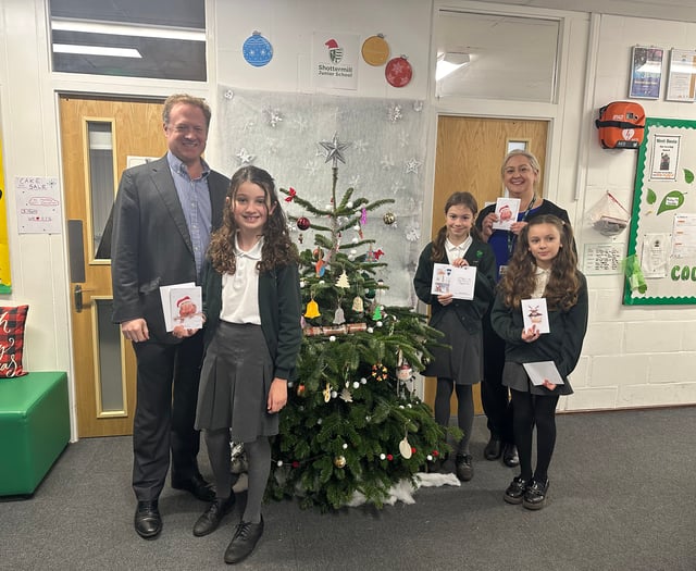 Card sent from Shottermill to Buckingham Palace