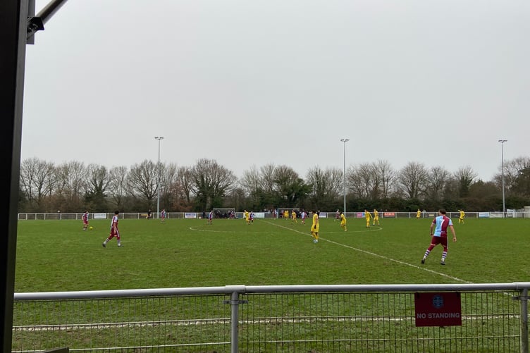 Action from Badshot Lea's Isthmian League South Central Division match against Ascot United