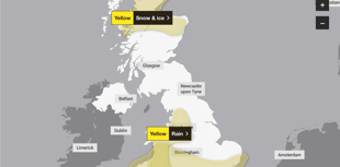 Met Office issues New Year's weather warning for Surrey and Hampshire