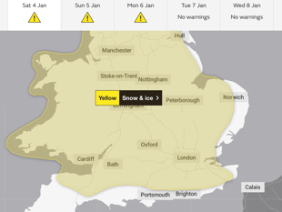 VIDEO: Snow and ice forecast for Surrey and Hampshire over weekend