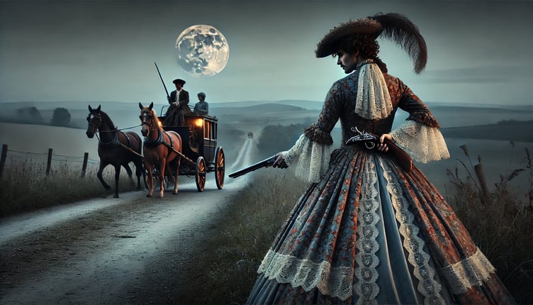 AI image Hampshire cross dressing highwayman