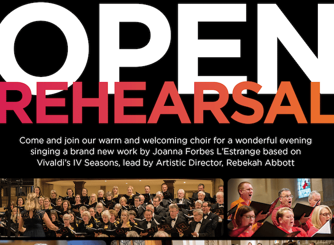 Luminosa Voices open rehearsal poster cropped.