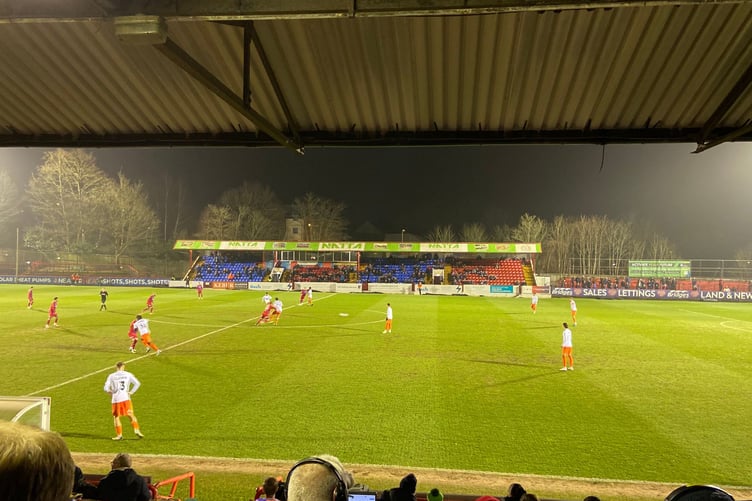 Action from Aldershot Town's National League game against Braintree Town