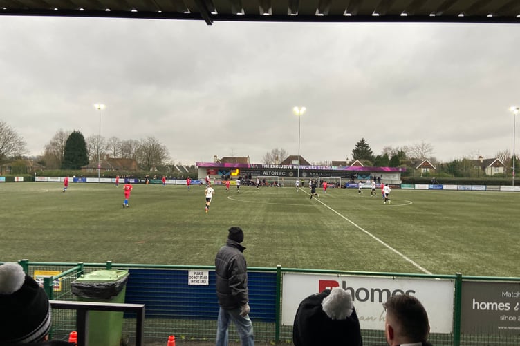 Action from Alton's Combined Counties Premier Division South match against Knaphill
