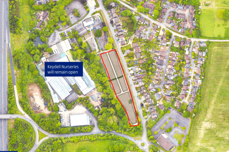 A plan of the site of the Aldi superstore in Horndean.