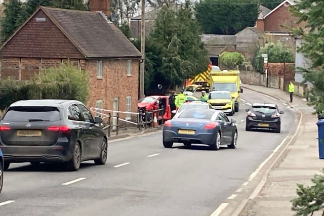 Car slams into wall along the A325 in Wrecclesham 