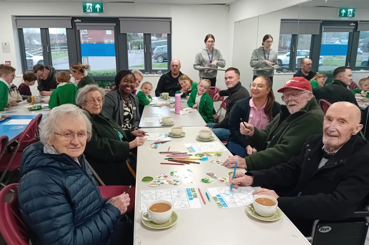 Bere Grove Care Home Horndean residents enjoy the intergenerational project alongside children and their parents at The Clanfield Centre.