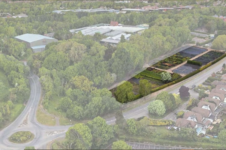 An aerial view of the Keydell site for the supermarket 