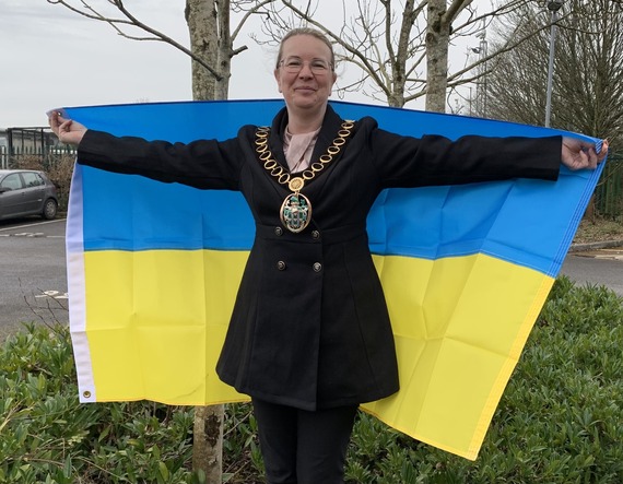 Ukrainian flag raised at EHDC offices in show of solidarity