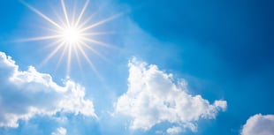 Sunny today with patchy rain tomorrow