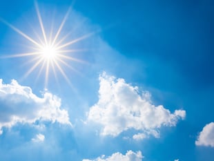 Sunny today with patchy rain tomorrow