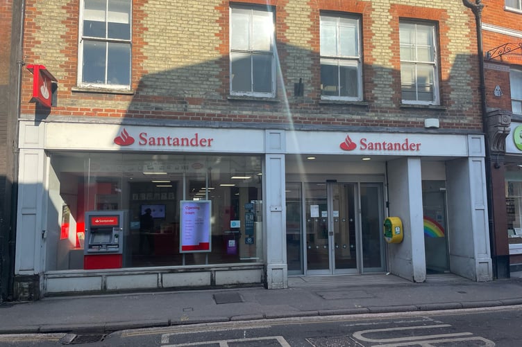 The Santander branch on The Borough in Farnham is set for closure in July.