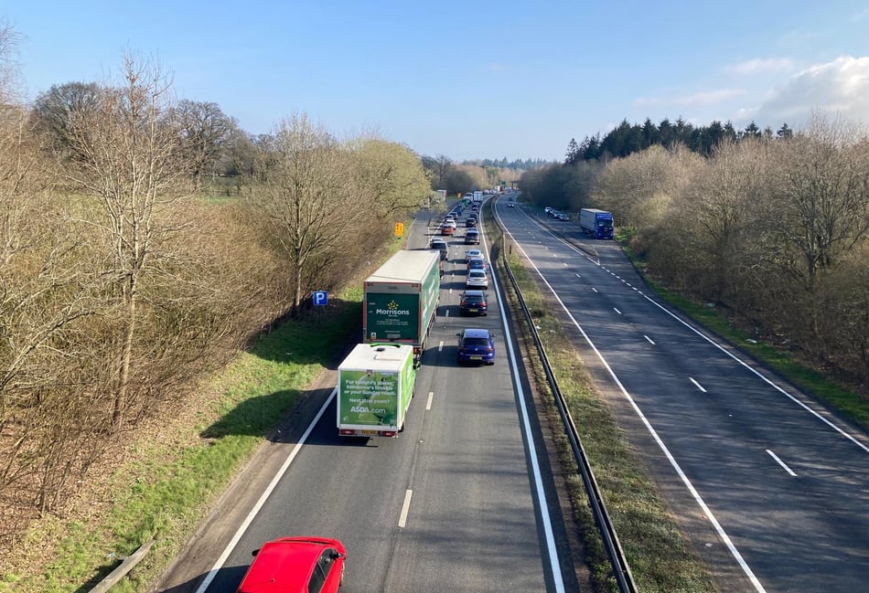 A3 tunnel closure causes traffic chaos – one lane to reopen soon