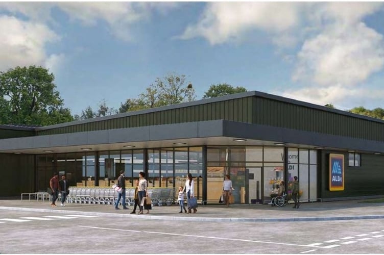 An impression of the Aldi store plans for Waterlooville.