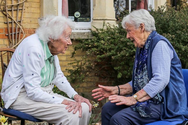 Anne Wallace-Hadrill (L) and Josie Church in their homes in Oxford, Oxfordshire on March 26 2025. The friends are neighbours and will celebrate their 101st birthday on the 1st April.   Release date â March 28, 2025.  Two next door neighbours are both celebrating - their 101st birthdays.  Josie Church and Anne Wallace-Hadrill have lived side-by-side in Oxford since the 1980s.   The great-grans share something else in common - the same birthday after being born on the same day in 1924. 