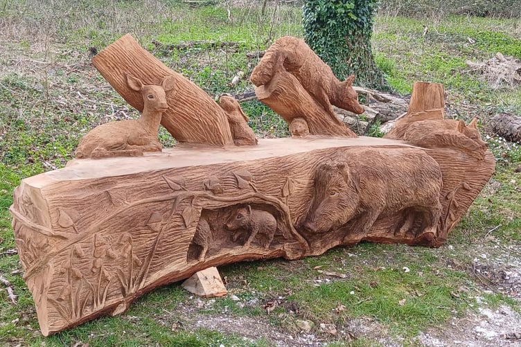 Wooden sculptures, Catherington Lith in Horndean.