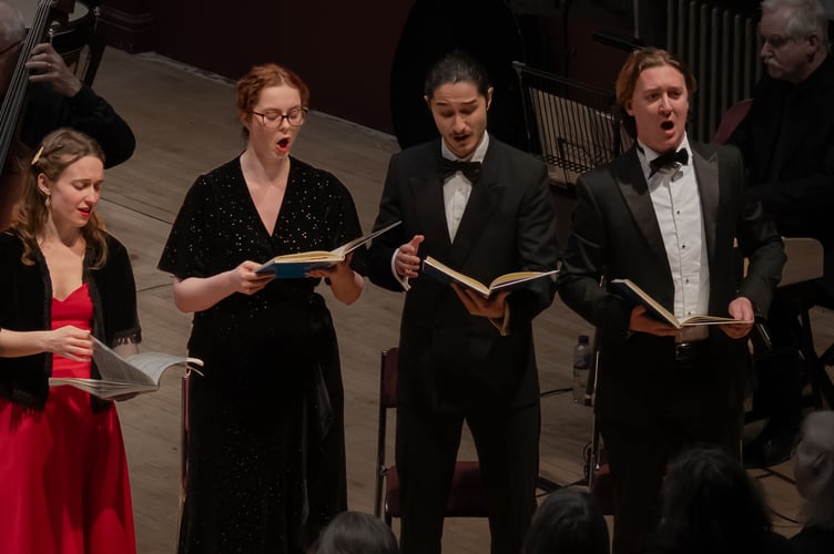 Four young soloists in Haydn's Schöpfungsmesse, Petersfield Music Festival 2025.