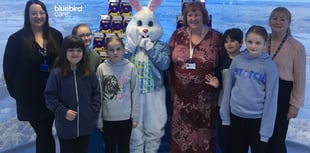 Bluebird Care's Easter surprise delights pupils at a school in Bordon