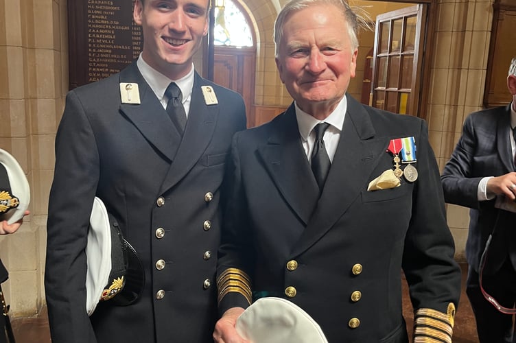 Captain Farrow with Midshipman Murphy