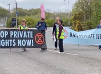 Airport blockaded as campaigners fight for cleaner air and rivers