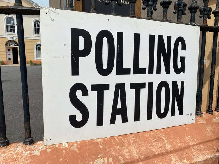 Polling Station outside Kingsbridge Methodist Church