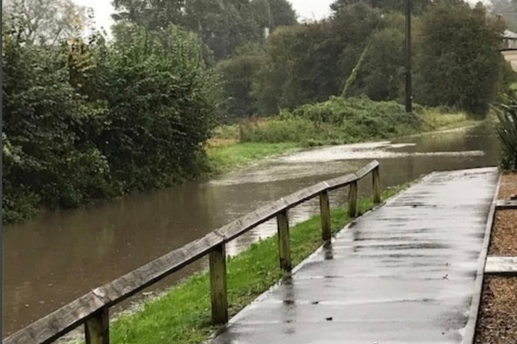 Flooded Elstead Road South Harting