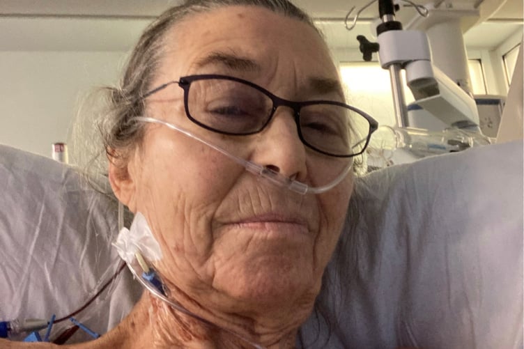 Catriona Tremlett after her cancer surgery.