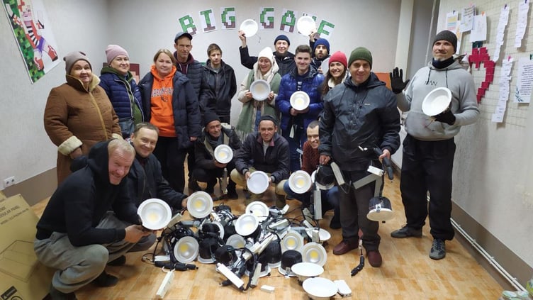 LED Fittings donation South Harting Kryvyi Rih