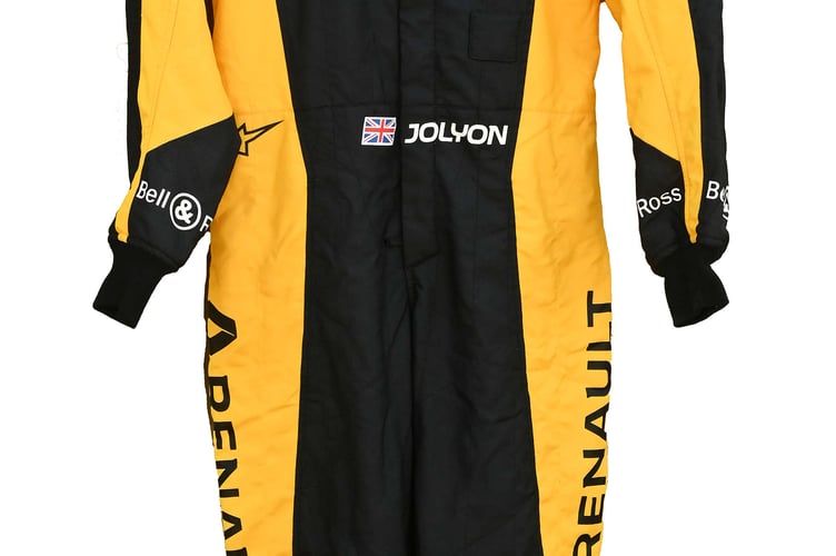 Jolyon Palmer race-worn Renault suit from the 2017 F1 season