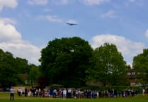 WATCH: Lancaster bomber flies over school to honour Dambuster hero