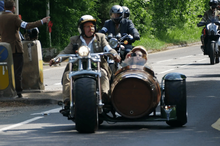 Entrants in the Surrey Hills Distinguished Gentleman's Ride 2025.