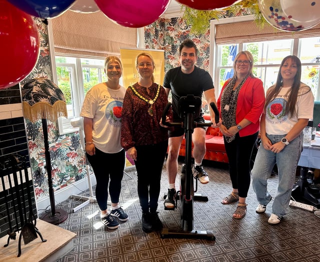 Wheels get turning on pub's 24-hour indoor charity bike ride