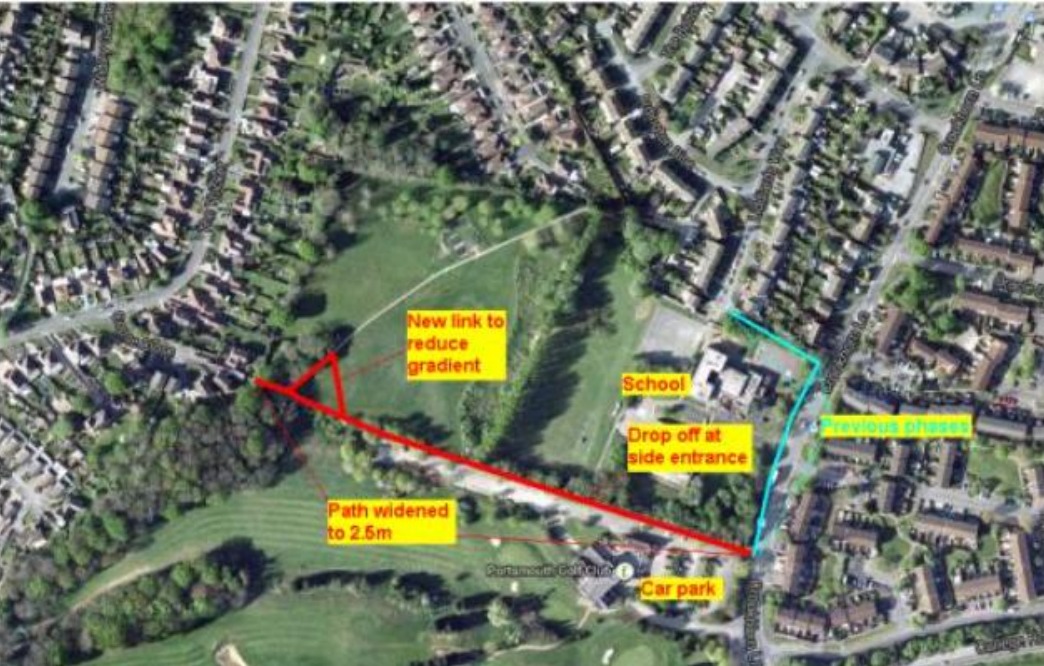 New pedestrian and cycle path to boost access at Waterlooville school ...
