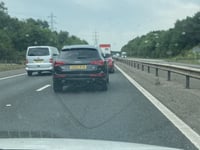 Traffic jam on the A3 as a vehicle breaks down near Clanfield