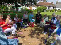 Outdoor knit and natter as Petersfield Poppy Project goes global